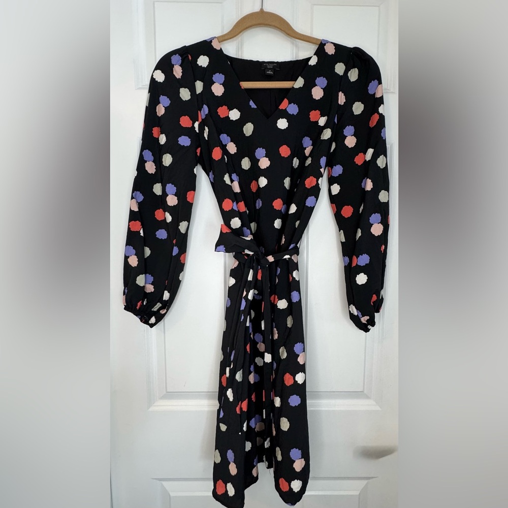 Ann Taylor Factory Long Sleeve Multicolor Dress. Size SP